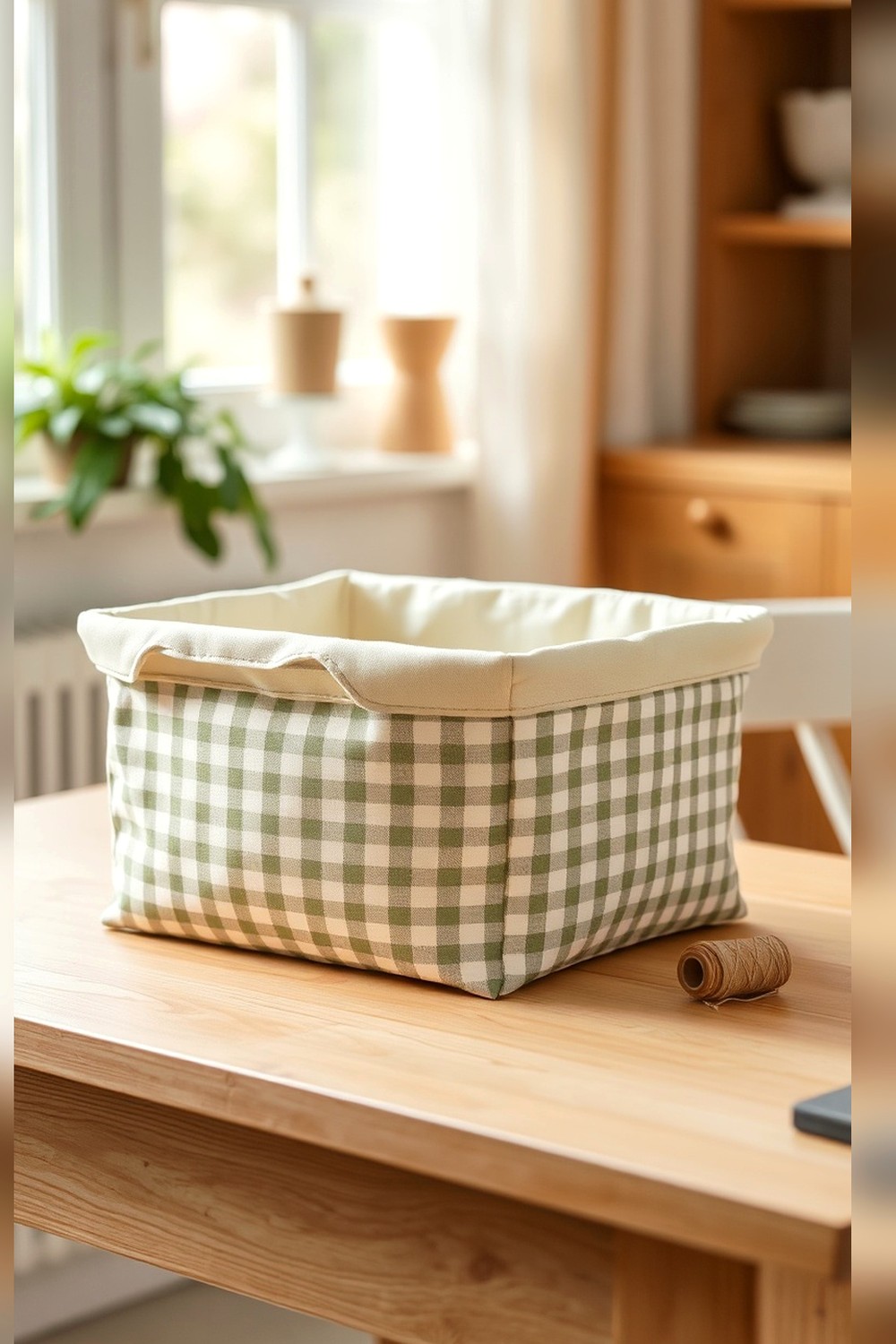 Easy Fabric Storage Basket Sewing Pattern for Beginners